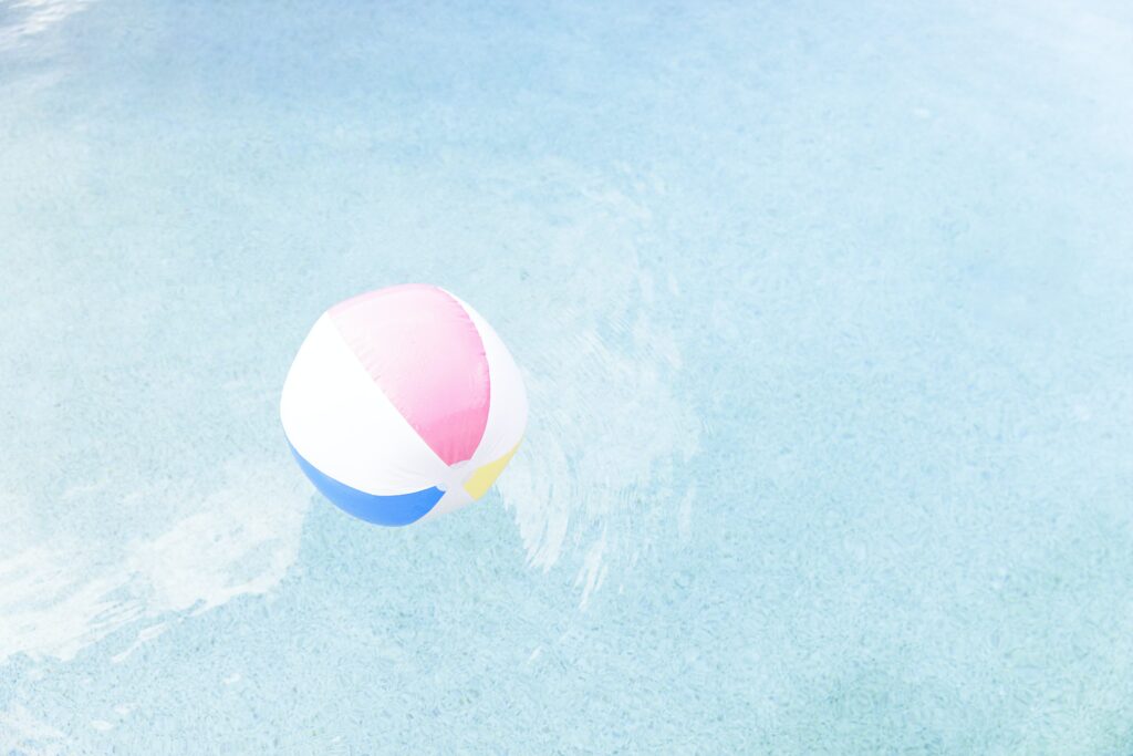 inflatable ball in pool