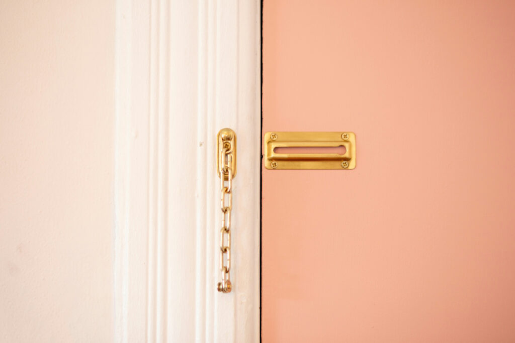 Unlocked pink door