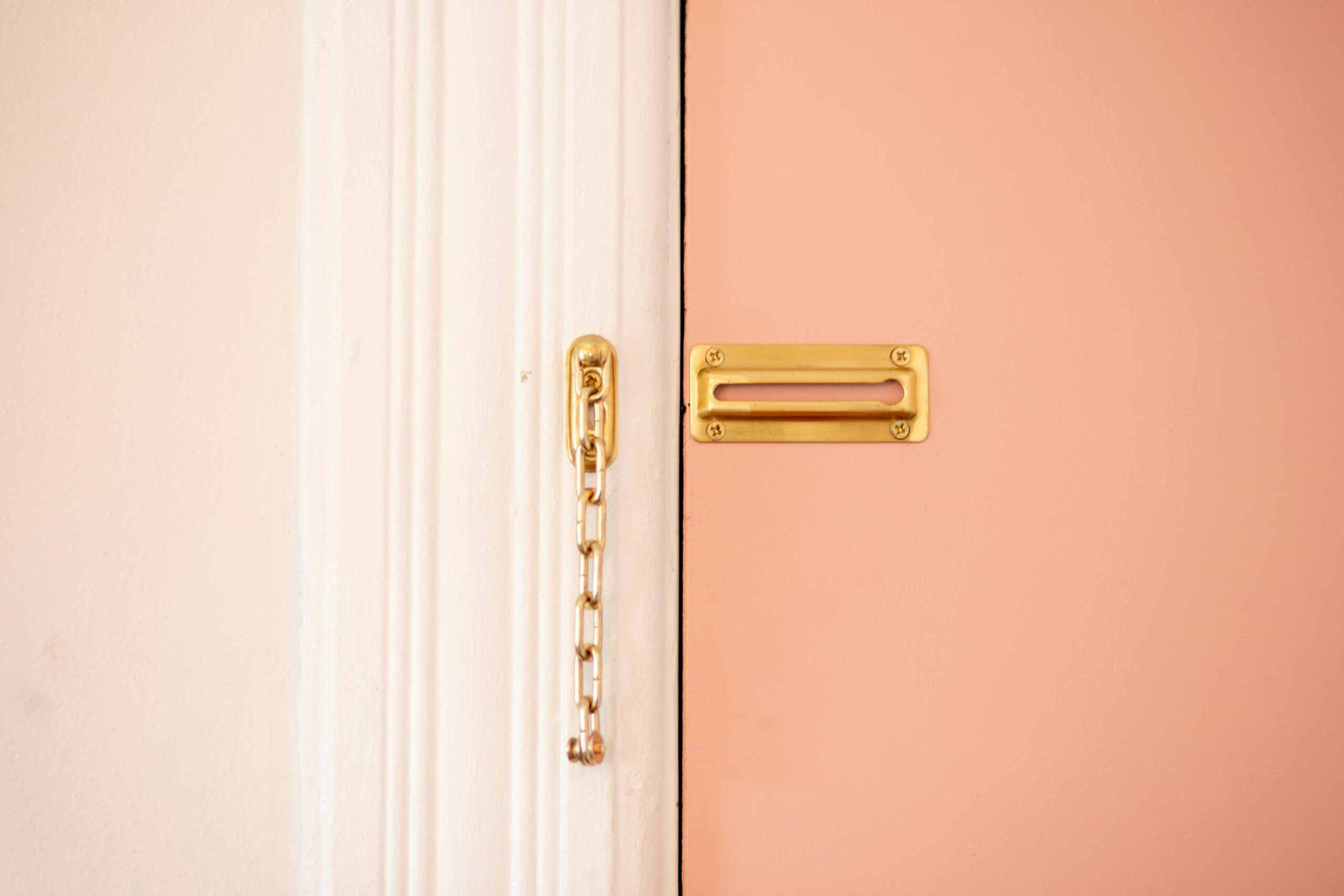 Unlocked pink door